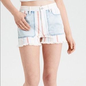 American Eagle Striped Mom Shorts 4